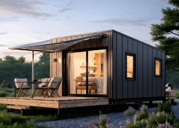 ai generated, house, building, facade, architecture, minimalist, living, small space, sustainable, downsizing, cozy, home, compact living