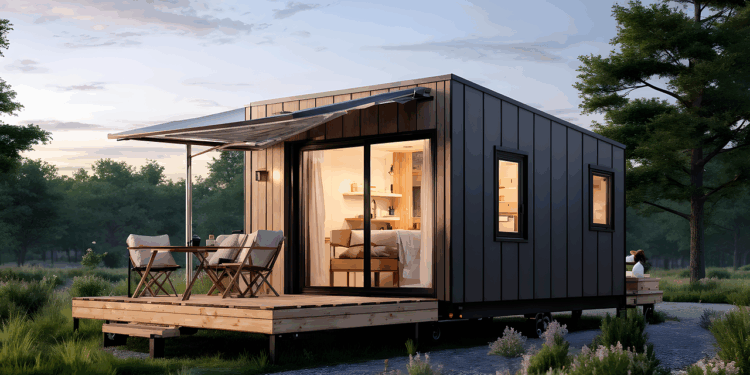 ai generated, house, building, facade, architecture, minimalist, living, small space, sustainable, downsizing, cozy, home, compact living