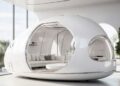 ai generated, pod, living, home, room, interior, furniture, design, modern, minimalist, aesthetic