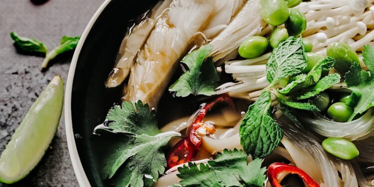 vegetables on cook pot