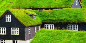 white and black house on green grass field