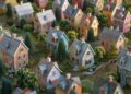 ai generated, miniature, houses, town, village, colorful, detailed, whimsical, idyllic, miniature houses, model village, miniature town, replica, tiny, charming, picturesque
