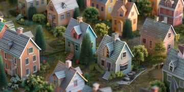 ai generated, miniature, houses, town, village, colorful, detailed, whimsical, idyllic, miniature houses, model village, miniature town, replica, tiny, charming, picturesque