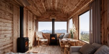 ai generated, bedroom, camper van, bed, house, building, architecture, minimalist, living, small space, sustainable, downsizing, cozy, home